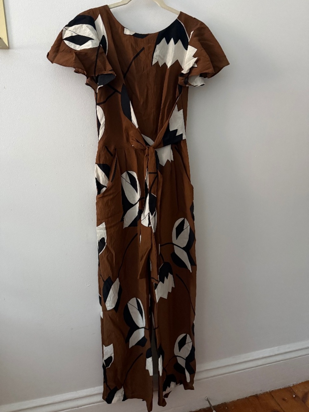 Anthropologie | Brown tulip jumpsuit